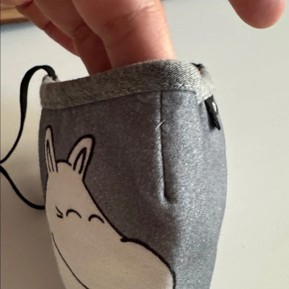 Gray Moomin Character Adult Sized Fabric Reusable Washable Face Mask